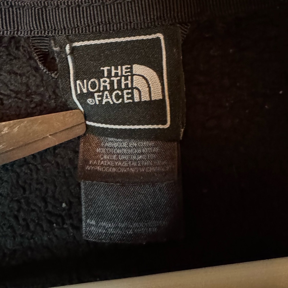 The North Face Fuzzy Fleece Full Zip Embroidered Jacket Black Womens Size Medium - Picture 10 of 14